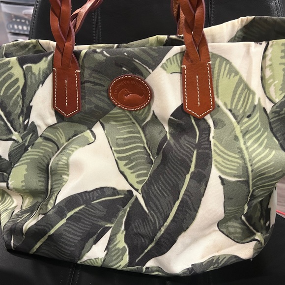 Dooney & Bourke Leaf Pattern Tote with Brown Accents - Picture 5 of 13